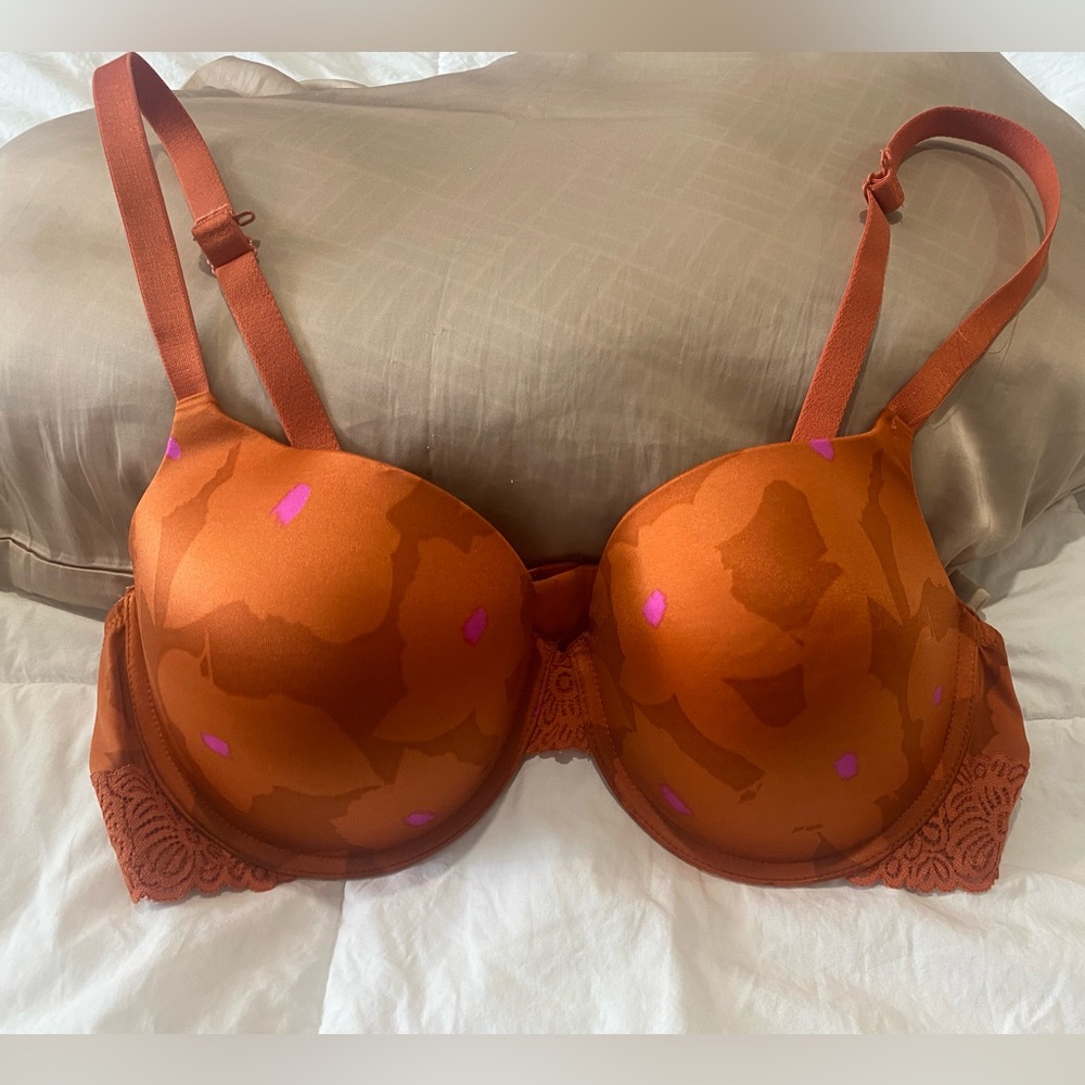 Orange Auden 40D padded underwire orange and pink. Like new.
